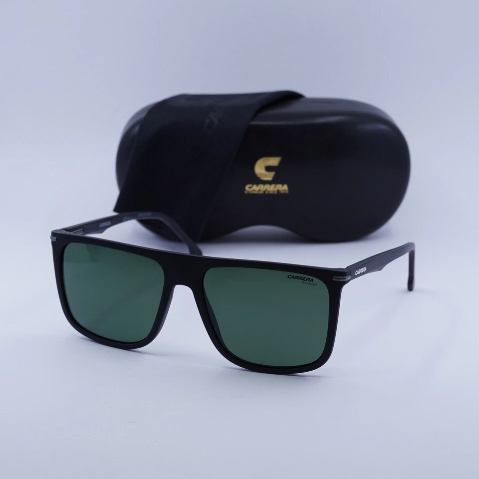 CARRERA 278/S 0003 UC Sunglasses Matte Black Frame Green Lenses 58mm