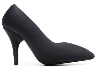 NUEVO EN CAJA Cuchillo Balenciaga XL Negro Spandex Acolchado Puff Pasarela Punta Bomba 40.5 $1550 Foto 1 de 4