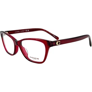 Coach HC6196U Womens Plastic Eyeglass Frame 5713 Transparent Red 52-16 w Case - Picture 1 of 5
