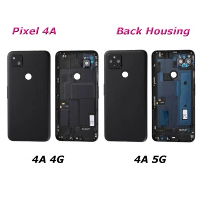 For Google Pixel 4A 4G 5G Rear Battery Back Door Glass Cover Housing Replacement - Image 1 of 4