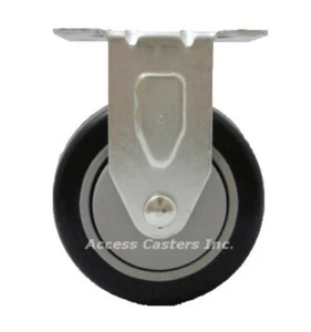AC-2336 5" x 1-1/4" Rigid Plate Caster, Polyurethane Wheel, 300 lbs Capacity - Picture 1 of 1