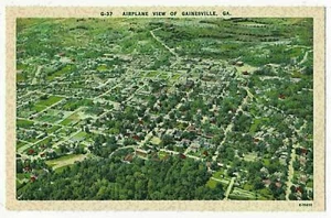 Airplane View of Gainesville, Georgia ca.1930's - Picture 1 of 2