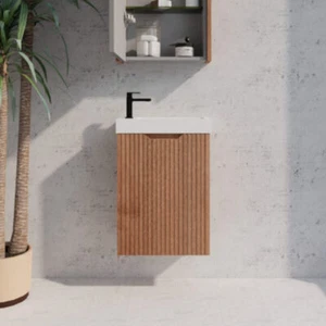 450*250*553mm Vienna Solid Timber Wall Hung Mini Vanity For Small Bathroom - Picture 1 of 4