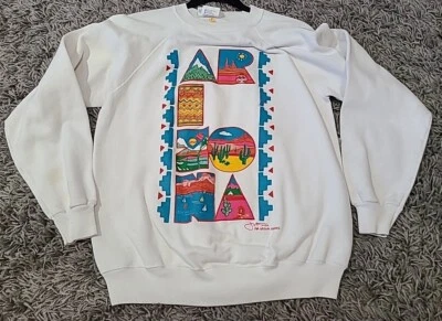 Vintage 88 J. Sudadera Low For Arizona Highways Artextures Arizona Hanes, Talla L Foto 1 de 4