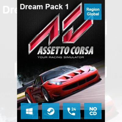 Assetto Corsa Dream Pack 1 DLC for PC Game Steam Key Region Free - Image 1 of 4
