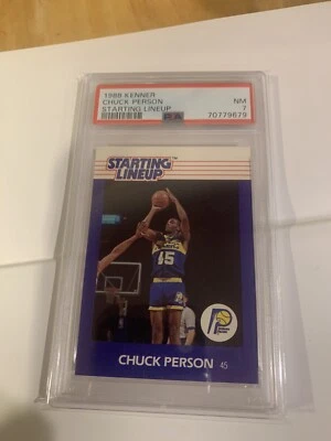 1988 Kenner Starting Lineup Cards Chuck Person PSA 7 - Image 1 of 4