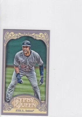 DEREK JETER 2012 Topps Gypsy Queen RARE Mini Baseball Card NEW YORK YANKEES LE! - Image 1 of 2