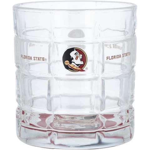 Florida State Seminoles NCAA Bottoms Up Squared Whisky Rocks Glass 10 oz Cover