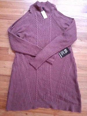 Express Women's Cold Shoulder Blush Pink Sweater Mini Dress Size M NWT - Image 1 of 4