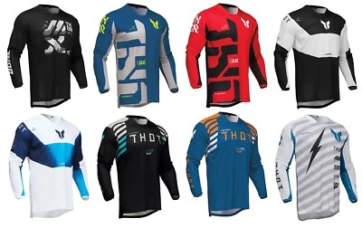Thor LAUNCHMODE Jersey for MX Motocross Offroad Dirt Bike - Adult Sizes  - Image 1 of 2