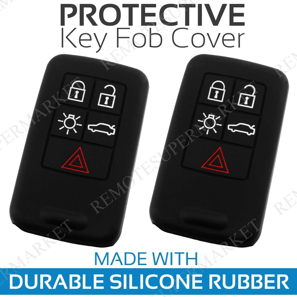 2 Key Fob Cover for 2008-2016 Volvo XC70 Remote Case Rubber Skin Jacket Foto 1 de 1