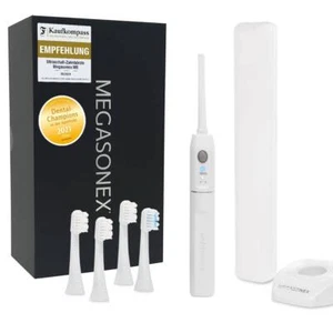 MEGASONEX M8 Ultraschallzahnbürste + 1 Paar Ersatzbürstenköpfe SOFT - Bild 1 von 7