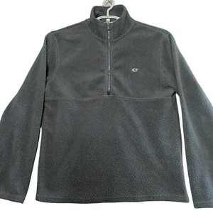 Vineyard Vines Quarter Zip Sweater Herren Medium Deep Pile Grau Sherpa Pullover - Bild 1 von 7