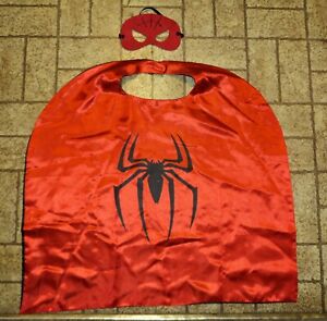 Spiderman Cape & Mask for Halloween Costume. Sz. Boy's Small