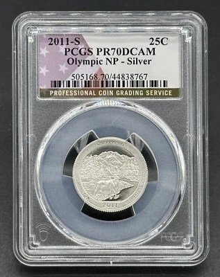 Stunning American 2011-S 25C Graded Silver Olympic NP Quarter PCGS PR70DCAM - Image 1 of 4