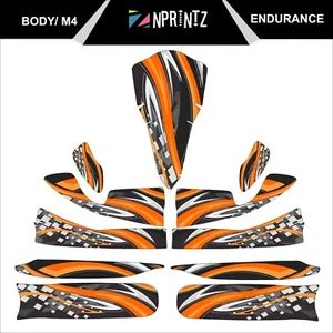 M4 ENDURANCE FULL KART STICKER KIT - KARTING - OTK - EVK-CADET-ROOKIE - Bild 1 von 3