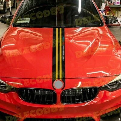 Наклейка из углеродного волокна 5D наклейка на капот автомобиля полоска производительности для BMW 3 5 7 M3 M4 M5 - Изображение 1 из 4