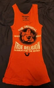 Camiseta sin mangas acanalada adornada con cristal rojo True Religion para mujer nueva sin etiquetas, talla S - Imagen 1 de 2