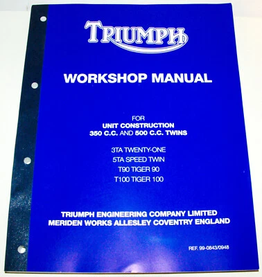 99-0843/0948 Werkstatthandbuch Workshop manual Triumph Unit 350/500ccm Twins - Image 1 of 2