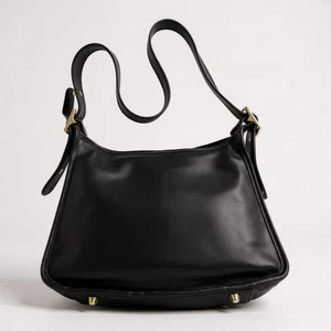 Coach Vintage Legacy Bag Zip #9966 Black Leather Shoulder Bag Crossbody - Picture 1 of 7