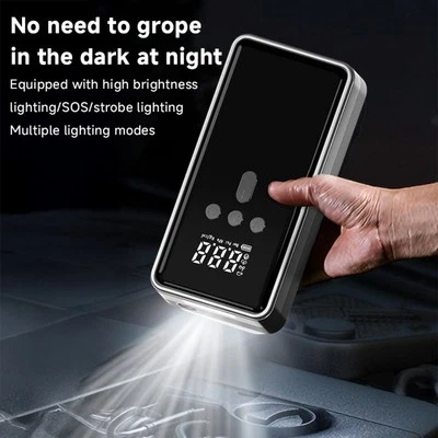 Arrancador de batería de coche con compresor de aire 12V 2000A Arrancador de batería de coche Digital Ti Foto 1 de 4