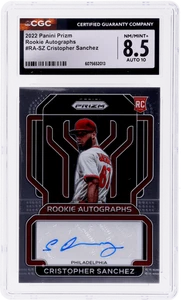 2022 Panini Prizm Cristopher Sanchez Rookie Auto #RASZ CGC 8.5/10 Rookie RC - Picture 1 of 2