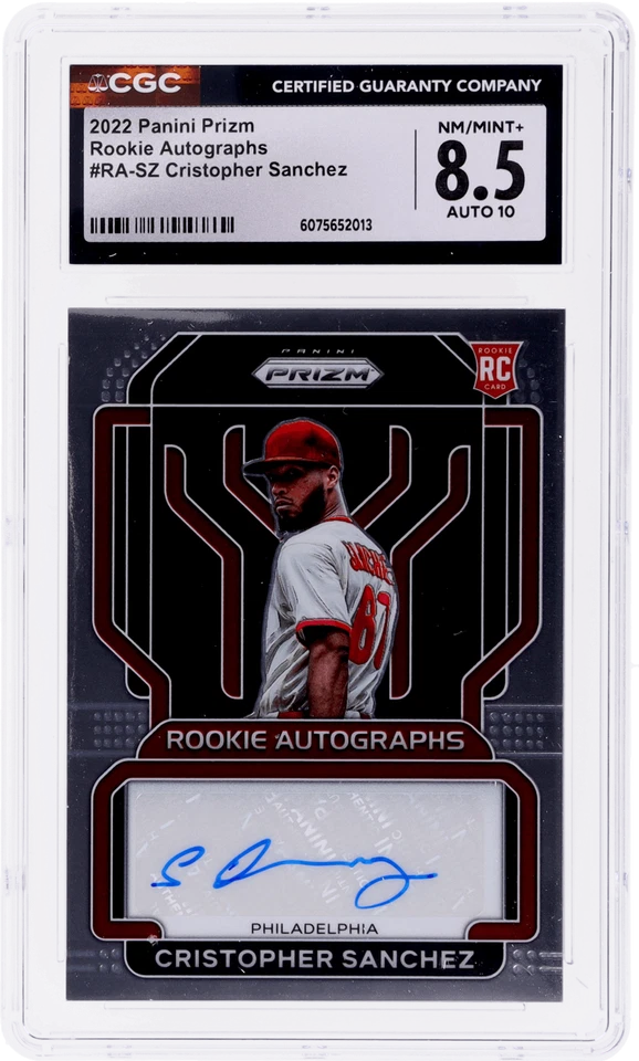 2022 Panini Prizm Cristopher Sanchez Rookie Auto #RASZ CGC 8.5/10 Rookie RC - Image 1 of 2