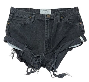 Pantalones Cortos Denim One Teaspoon Vintage Bandits Negros Corte Puños Talla L (OT9) - Imagen 1 de 10