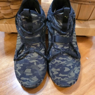 PUMA Camo Green Youth Sneaker Size 6C Athletic Shoes Slip On Low Top - Image 1 of 4