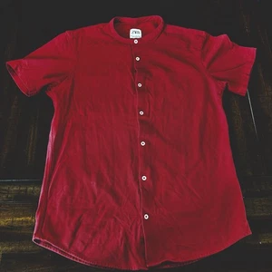 Zara Women's Red Short Sleeve Shirt Button Up Comfort Fit Size S - Picture 1 of 7