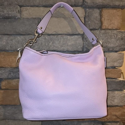 Bolso Hobo de Hombro COACH F13094 Sarah Lila Púrpura Guijarro Cuero Nuevo con Etiquetas *leer por favor* Foto 1 de 4