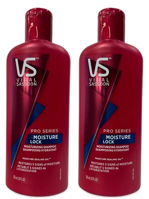 2 pack VS Vidal Sassoon Pro Series Moisture Lock Shampoo 12oz New Retired Stock - Image 1 of 2