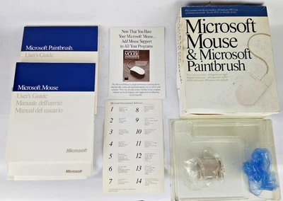 Microsoft Paintbrush dischi installazione manuali software senza mouse - Immagine 1 di 2