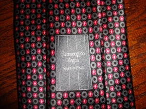 ERMENEGILDO ZEGNA MEN'S 100% SILK GLOSSY SHINY TIE MADE IN ITALY HARDLY WORN! - Picture 1 of 8