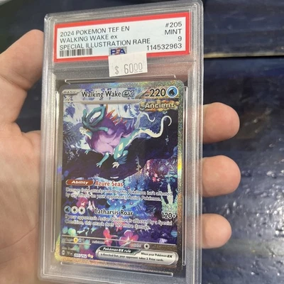 Pokemon Walking Wake ex 205/162 Sv05: Temporal Forces Holo PSA 9 - Image 1 of 4