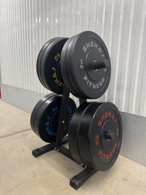 Set Piastre Paracolpi 150KG Piastre Pesi Olimpiche in Gomma con Albero Pesi Palestra - Immagine 1 di 4