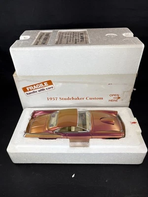 Danbury Mint 1/24 1957 Studebaker Custom Diecast Chromalox Gold w/ Box - Image 1 of 4