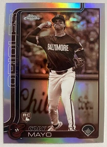 2025 Topps Chrome Coby Mayo #120 novato refractor sepia - Imagen 1 de 1