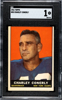 1961 Topps #85 Charley Conerly SGC 1 New York Giants - Image 1 of 2