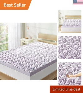 King Size 3 Zoll Memory Foam Matratzenauflage - beruhigender Lavendelaufguss - Bild 1 von 11