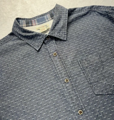 Рубашка мужская Carbon2Cobalt карман на пуговицах текстурированная с длинным рукавом L синяя - Изображение 1 из 4