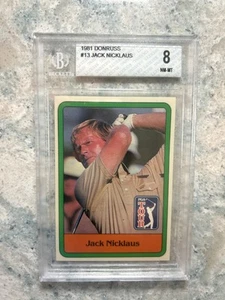 Donruss Golf Jack Nicklaus #13 Beckett 1981 casi nuevo-como nuevo 8 - Imagen 1 de 2