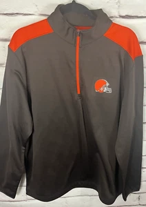 NFL Team Apparel Herren Cleveland Browns XL braun/orange Viertel Reißverschluss Pullover - Bild 1 von 5