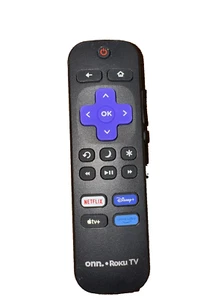 ONN Roku TV Remote Control Netflix Apple TV+ Disney+ Prime Vídeo Genuine - Picture 1 of 4