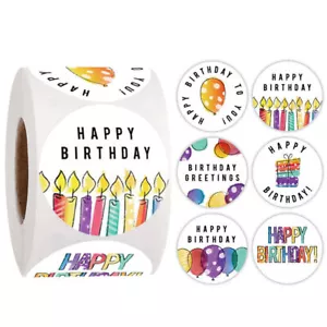 2 Rolls Happy Birthday Stickers Labels Gift Wrapping Decoration Party Supplies - Picture 1 of 12