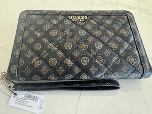 Guess Abey Travel Wallet Mocha Logo New Tags - Picture 1 of 7