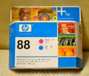 Genuine Original HP 88 Magenta / Cyan Printhead C9382a Date 2007 - Picture 1 of 1