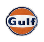 GULF Gas Fuel Oil Mechanic Garage Racing Iron on Patch