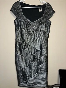 Tadashi Shoji Gunmetal Gray Dress Size XL (191) - Picture 1 of 8
