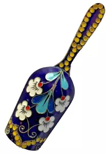 Zucchero vintage smalto russo su argento sterling 925 (lavaggio oro) - Foto 1 di 10